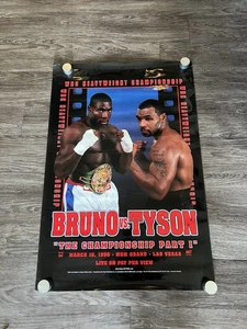 Vintage 1996 Frank Bruno Vs. Mike Tyson Boxing Poster 24x36in Don King MGM PPV - Picture 1 of 4