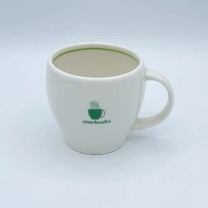 Starbucks Abbey Mug Ceramic 7.5 Ounces 2003 White Green Unused Vintage NOS - Picture 1 of 10