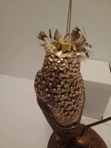 Adorno de búho de vidrio soplado pintado a mano 5,5" de alto - Imagen 1 de 4