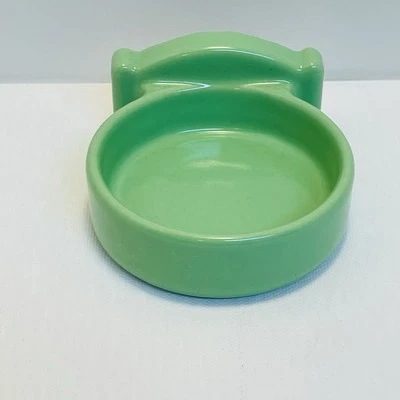 Винтажный керамический зеленый фарфоровый настенный стакан держатель для ванной 1540-23B - Изображение 1 из 4