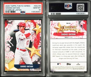 PSA 10 Shohei Ohtani 2025 Topps Serie Tokio Estrellas de Japón #SOJ16 Ángeles - Imagen 1 de 2