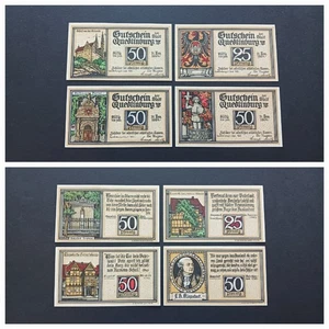 4 x Notgeld -- Stadt  QUEDLINBURG  /  Sachsen-Anhalt -- kompl. & ksfr. -- G6 - Bild 1 von 1