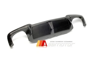Carbon Fiber 1 Fin Style Rear Diffuser Quad fits BMW 5-Series F10 F11 M5 Bumper - Picture 1 of 3