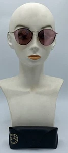 Ray Ban 3574 001/E4 5914 145 Rose Gold Pink Rimless Sunglasses With Case - Picture 1 of 11