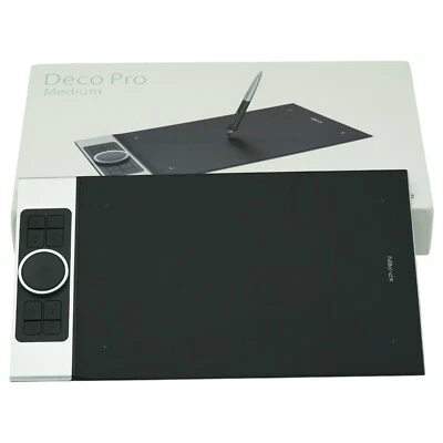 XP-Pen Deco Pro Medium Graphics Drawing Tablet Tilt 8192 PC/MAC Tested Works CIB - Image 1 of 4