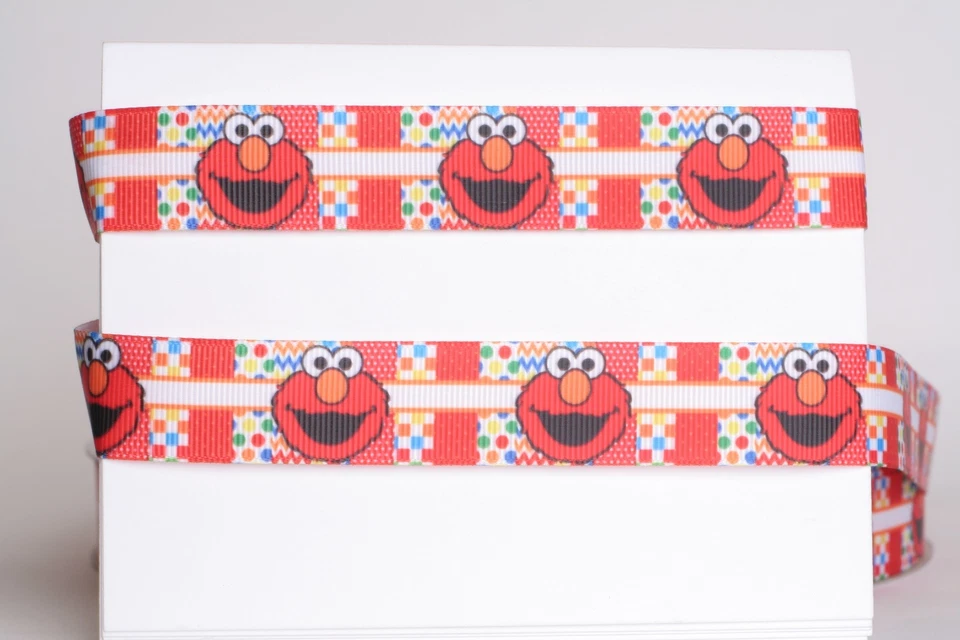 SESAME STREET ELMO RED 7/8" Grosgrain Ribbon 1,3,5,10 Yards SHIP FROM USA - Image 1 of 1