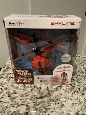 Blue Sky Space Flyers Captain Red Flare Robot Brigade Changing LED lights Drone - Image 1 of 4