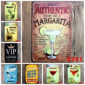 Letrero de hojalata de metal vintage placa de sonrisa de café hogar bar pub pared taberna decoración en mal estado - Imagen 1 de 40