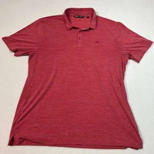 Travis Mathew Polo Shirt Men Size XXL Red Pima Cotton Athleisure Short Sleeve - Picture 1 of 9