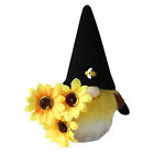 Sunflower Gnome Doll Ornamental Decorative Long Hat Gnome Plush Doll Handmade