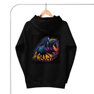 Hoodie - galloping horses, horse riding - Picture 1 of 3