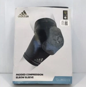 NUEVAS MANGAS DE CODO ACOLCHADAS GRANDES ADIDAS PARA ADULTOS, PROTECCIÓN DEPORTIVA BLANCA - Imagen 1 de 2