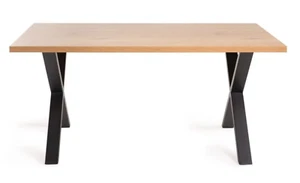 Bentley Designs Ramsay X Leg Oak 6 Seat Dining Table H5100-4-LX AD0401 - Picture 1 of 6