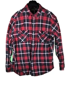 Levis Strauss Sutter Creek Cotton Flannel XL Red Black White - Picture 1 of 12