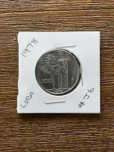 π¦1978 REPUBLICA ITALIANA L100 COIN ITALIAN 100 LIRA COIN MINERVA GODDESS #J6π¦ - Picture 1 of 2