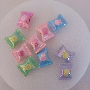 Easter Beads - Pastel Candies Sweet treat Bunny Acrylic, Resin Beads 21mm - Picture 1 of 17