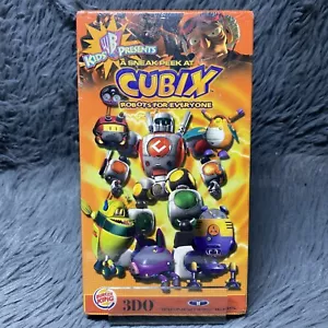 Cubix VHS 2001 Tapes Robots for Everyone Burger King WB Kids Presents Sealed New - Picture 1 of 6