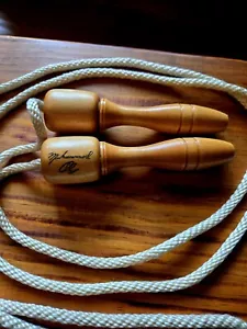 Rare Vintage Muhammed Ali "Rope-a-Dope" Wood Handle Jump Rope - Picture 1 of 12