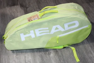 Head 6 Racquet Tennis Bag Yellow *New w/Tags* with Handle and Backpack Straps - Picture 1 of 3