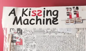 Vintage Peter Markey 3D Mechanical Kissing Machine Paper Model Kit Love Romance - Picture 1 of 14