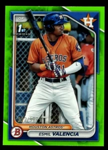 2024 Bowman Esmil Valencia #BP-75 BASEBALL Astros /399 Prospects Neon Green - Bild 1 von 2