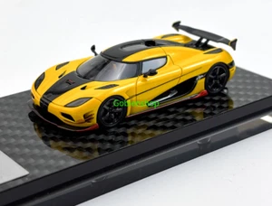 GB GRYNING 1:64 Yellow Agera RS1 ML Racing Sports Model Diecast Resin Car - Picture 1 of 14