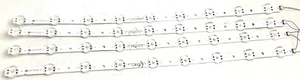Tiras LED LG (4) para 65UK6300PUE 65UK6090PUA 65UM6950DUB 65UM6900PUA 65UK6200PUE - Imagen 1 de 3