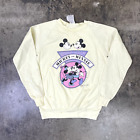 Mickey Mouse Sweatshirt 90s Graphic Crew Neck Jumper, Yellow, Womens Medium