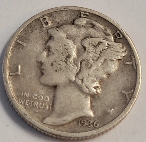 SILVER Mercury Dimes 1930's, vintage 90% Silver, PRICE LISTED IS PER COIN Cover
