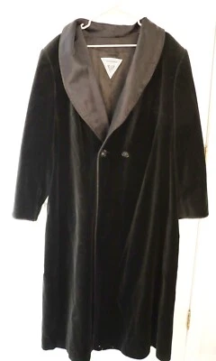 Abrigo largo Marvin Richards terciopelo negro para mujer talla grande 24W nunca usado Foto 1 de 4