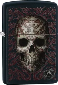 ZIPPO " Anne Stokes Skull " - Nero Opaco - Nuovo & Originale - 60003115 - Bild 1 von 2