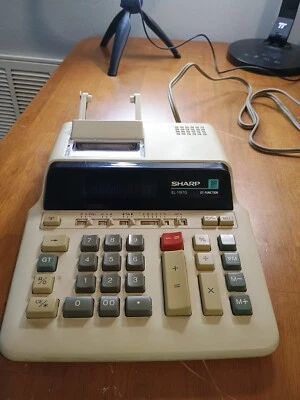 Vintage Desktop Sharp printing calculator El-1197G - Image 1 of 4