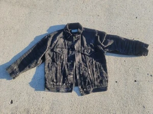 Denim & Supply Ralph Lauren Boys Distressed Black Denim Jacket Flag Sz S / 8 - Picture 1 of 6
