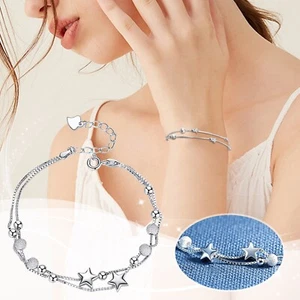 Cute Beads Heart Bracelet Boho Adjustable Bracelet For Women Teen Girls - Picture 1 of 21