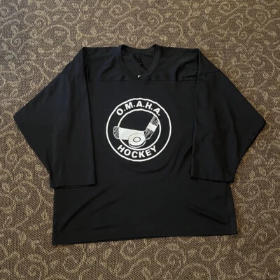 Men’s Vintage CCM Omaha Nebraska Hockey Jersey Black Size Large🔥 - Image 1 of 4