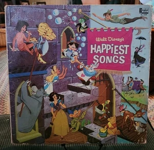 Walt Disney's Happiest Songs 1967 Disneyland Records 12" Vinyl RECORD 33 1/3 - Picture 1 of 4
