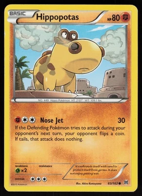 Pokemon Hippopotas 83/162 XY - BREAKthrough Non-Holo (LP - HP) - Image 1 of 2
