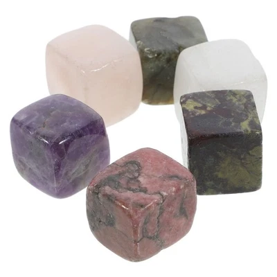  6 Pcs Round Ice Cubes Simulated Reusable Beverage Cooling Stones - Image 1 of 4