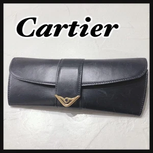 Custodia per occhiali Cartier in pelle navy - collezione linea zaffiro pelle premium - Foto 1 di 14