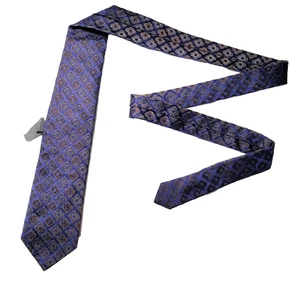 Hugo Boss Tie Men's Purple Floral 100% Silk Necktie Handmade In Italy - Picture 1 of 8