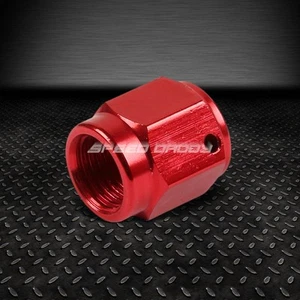 RED ANODIZED ALUMINUM 4-AN AN4 1/4"ADAPTER FEMALE FLARE CAP/PLUG/NUT FITTING - Bild 1 von 2