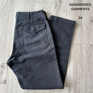 Engineered Garments Ground Pants 34 Black American Casual Military JAPAN - Picture 1 of 14