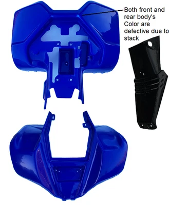 塑料前后挡泥板机身适用于铃木 LT80 和川崎 KFX80 蓝色  — 第 1/2 张图片