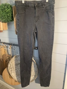 Pantalones de mezclilla negros desgastados elásticos Next Level de American Eagle para mujer talla 12 largos 🔥 - Imagen 1 de 11