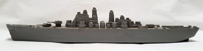Vintage Pyro Model US Navy Cruiser USS CHICAGO CA-136 Gray Plastic 15" Ship Toy - Image 1 of 4