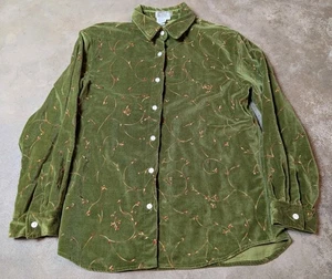 Territory Ahead Velvet Floral Button Up Shirt Medium - Picture 1 of 6