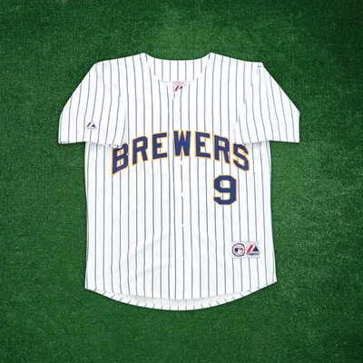 Camiseta deportiva blanca para hombre Bob Uecker Milwaukee Brewers Home Foto 1 de 4