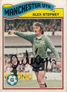 Vintage SIGNED TOPPS 1978/79 Trading Card ALEX STEPNEY MAN UNITED - Picture 1 of 1