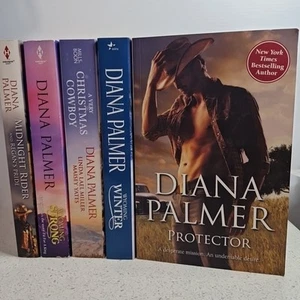 Diana Palmer x5 Book Bundle Cowboys Western Romance Large Format Novels - Picture 1 of 14
