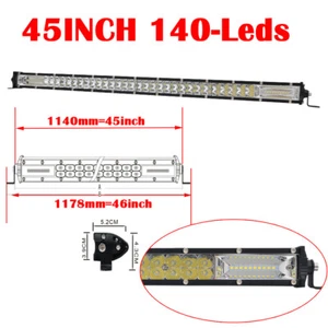 Combo de barra de luz LED ultra delgada de 45 pulgadas 420 W para auto camión ATV techo SUV todoterreno - Imagen 1 de 10